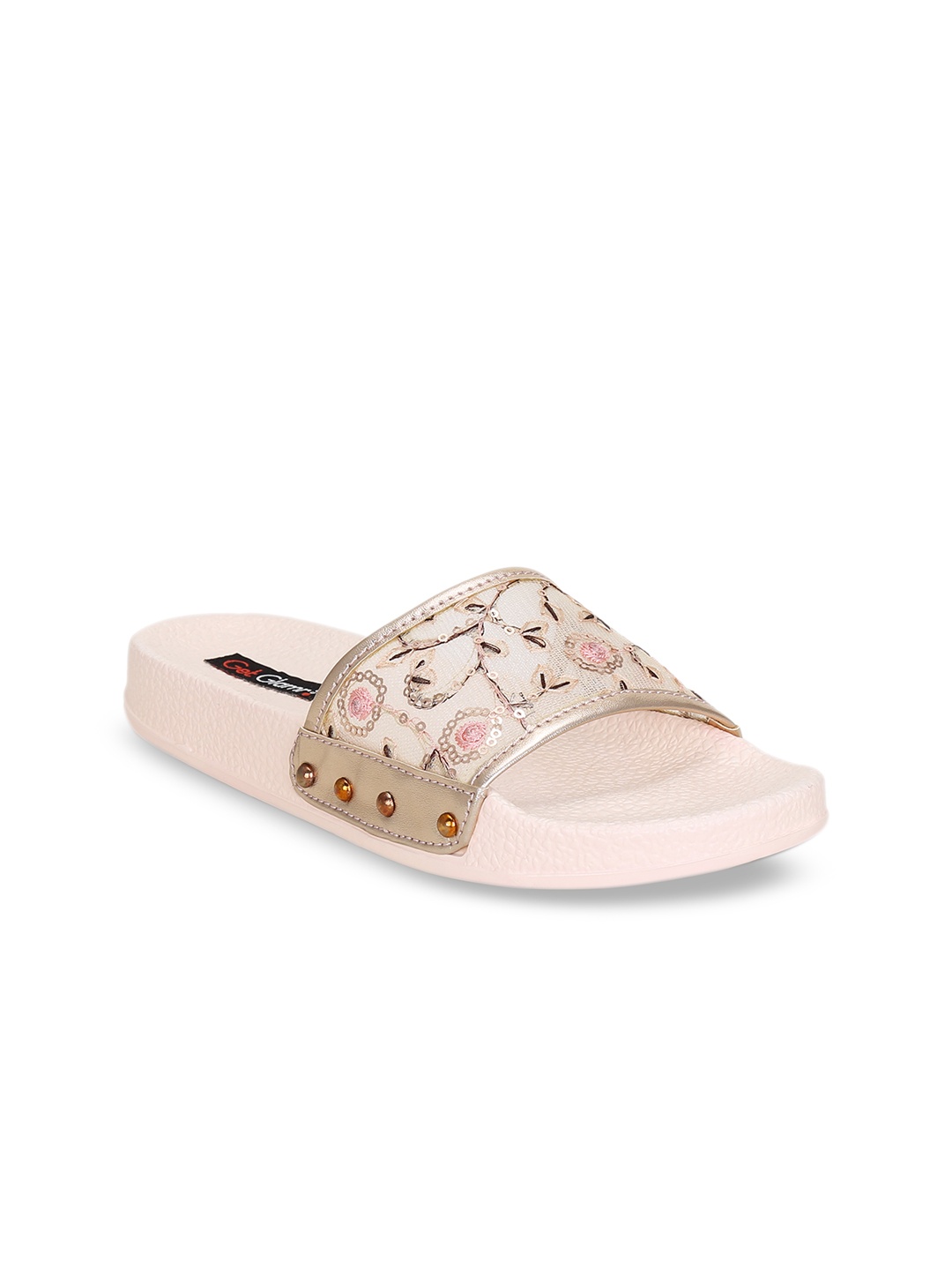 

Get Glamr Women Pink Embellished Open Toe Flats