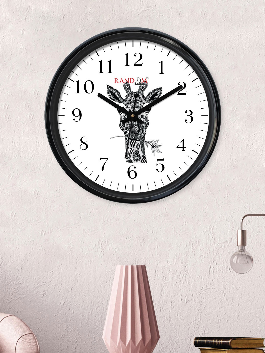 

RANDOM White & Black Round Printed Analogue Wall Clock (30 cm x 30 cm)