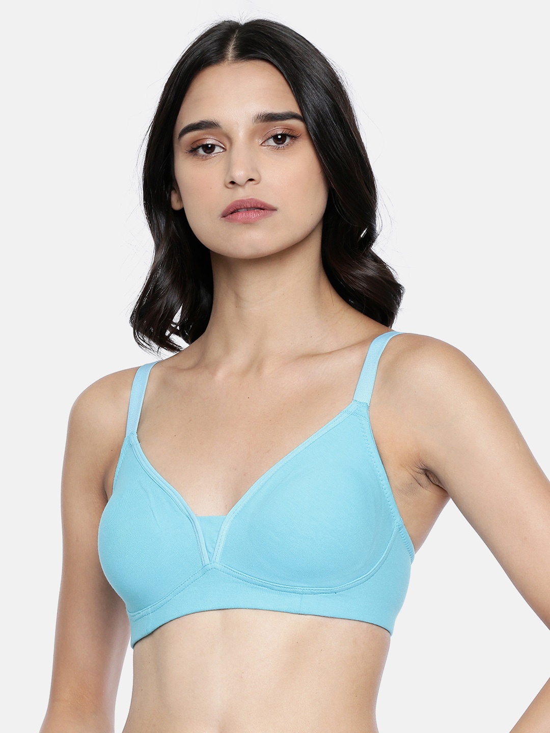 Lady Love Blue Solid Non-Wired Non Padded Everyday Bra LLBR2013