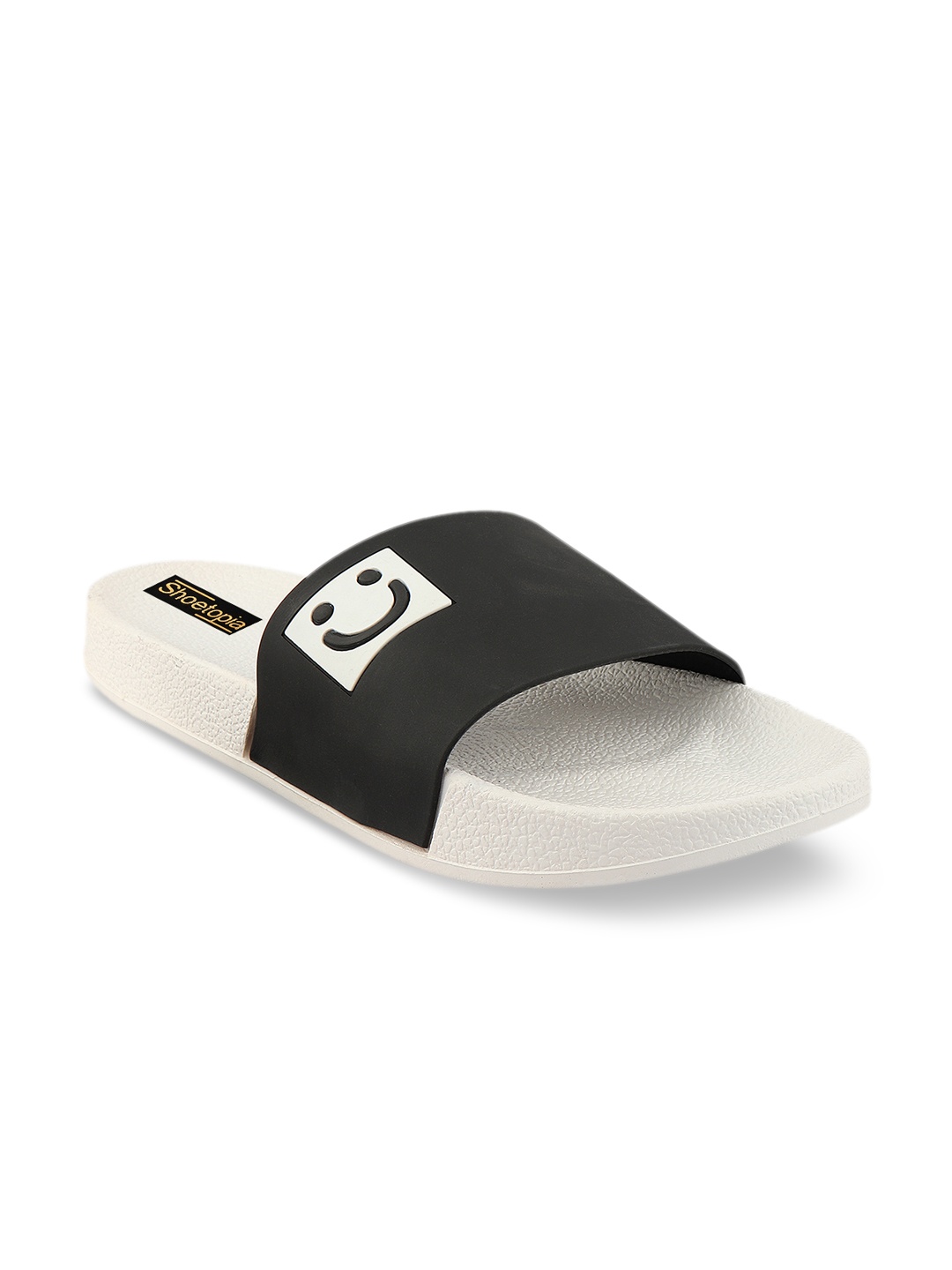 

Shoetopia Women Black Printed Sliders