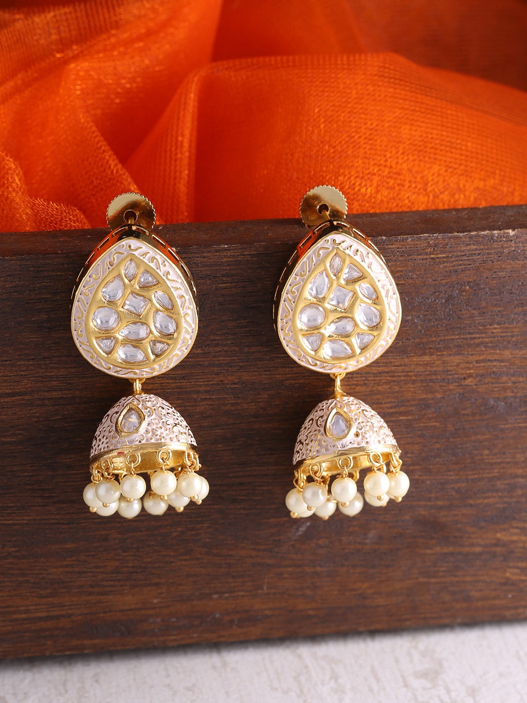 

Tistabene Gold-Plated Contemporary Jhumkas
