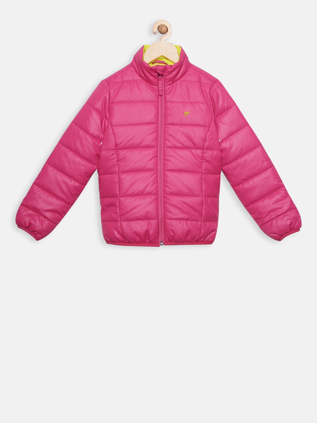

t-base Girls Pink Solid Lightweight Puffer Jacket