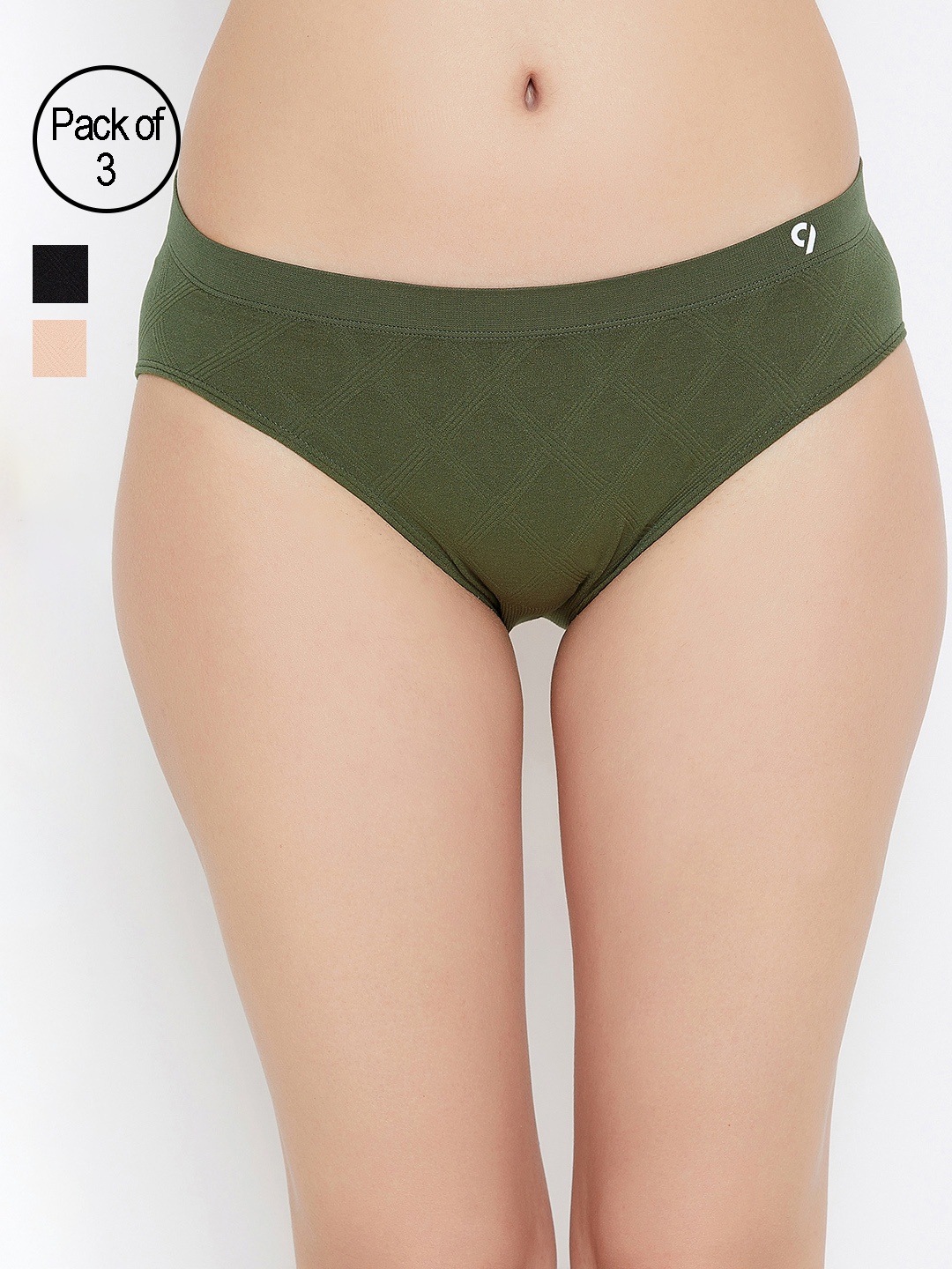 C9 AIRWEAR Women Seamless Pack Of 3 Assorted Solid Bikini Briefs