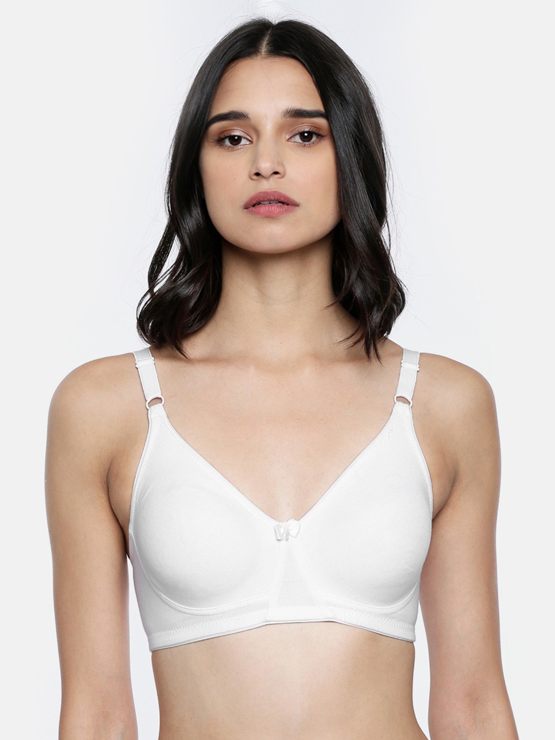 

Lady Love White Solid Non-Wired Non Padded Everyday Bra LLBR2020