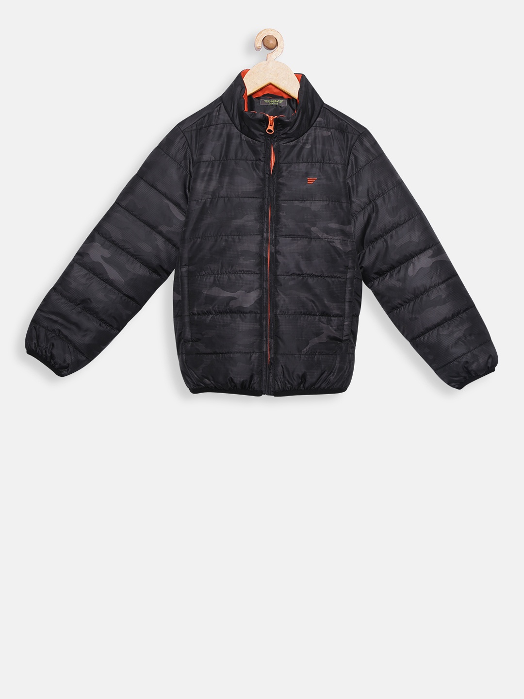 

t-base Boys Black Camouflage Printed Lightweight Puffer Jacket