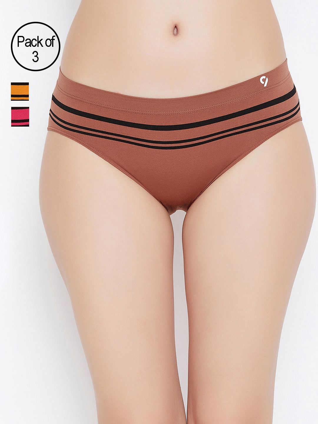 

C9 AIRWEAR Women Seamless Assorted Pack Of 3 Hipster Briefs
