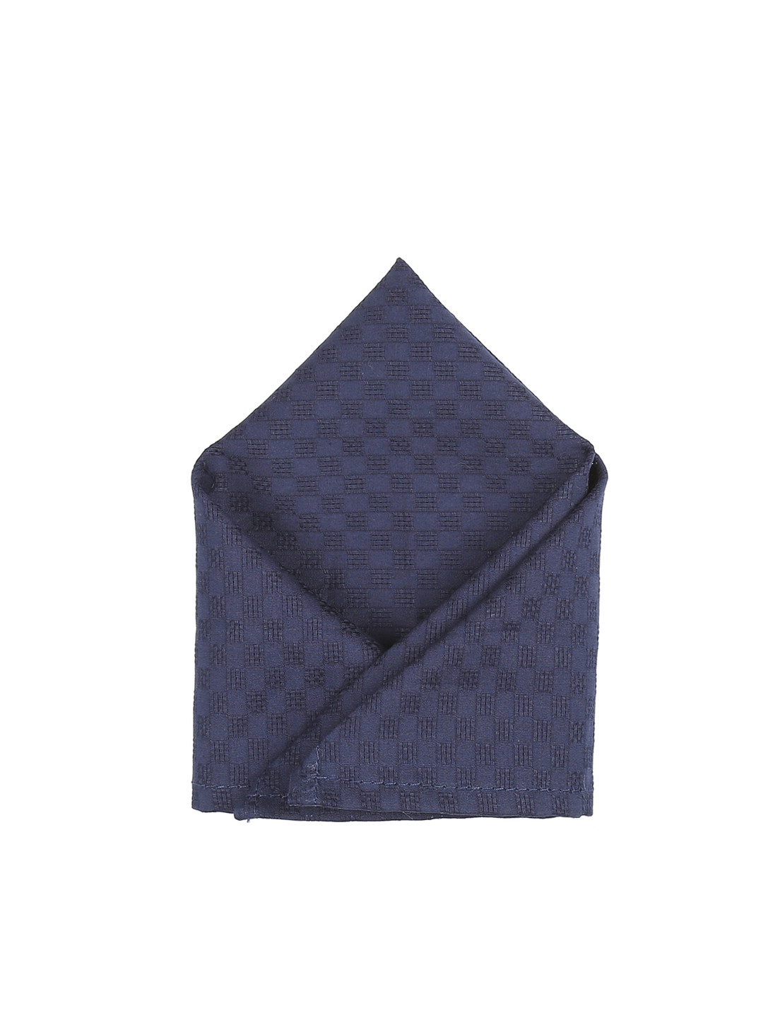 

Blacksmith Men Navy Blue Self Design Pocket Square