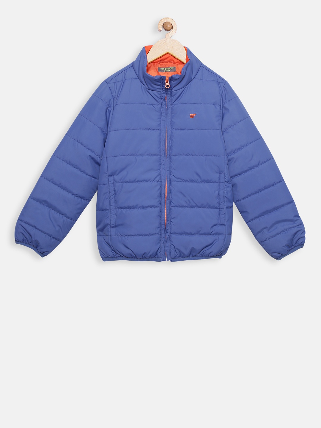 

t-base Boys Blue Solid Lightweight Puffer Jacket
