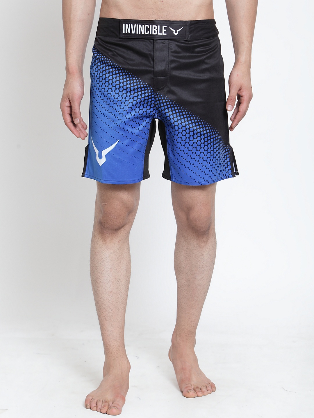 

Invincible Men Black Printed Regular Fit MMA Fights Sports Shorts
