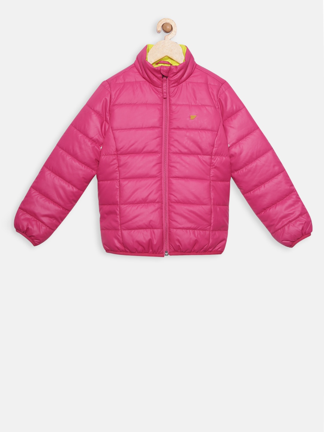 t-base Girls Pink Solid Lightweight Jacket