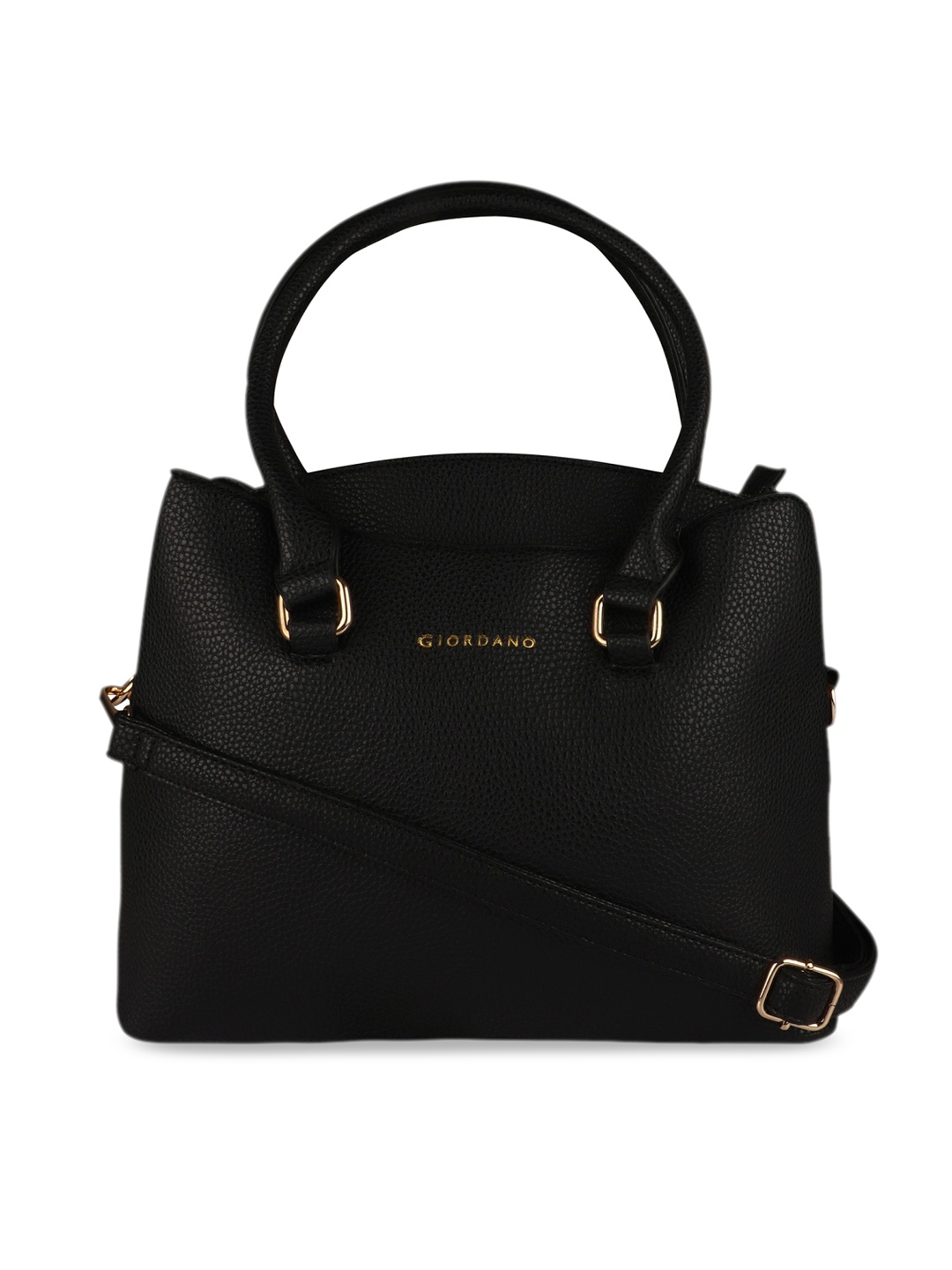 GIORDANO Black Textured Shoulder Bag