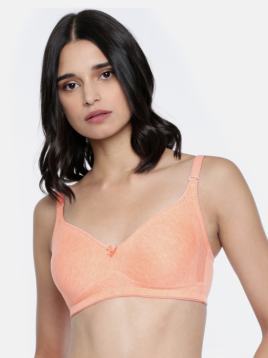 

Lady Love Peach-Coloured Solid Non-Wired Non Padded Minimizer Bra LLBR2014