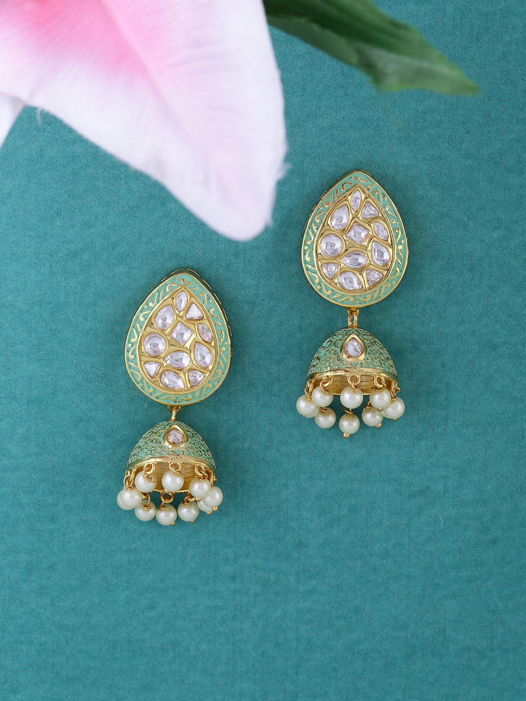

Tistabene Gold-Plated Contemporary Jhumkas
