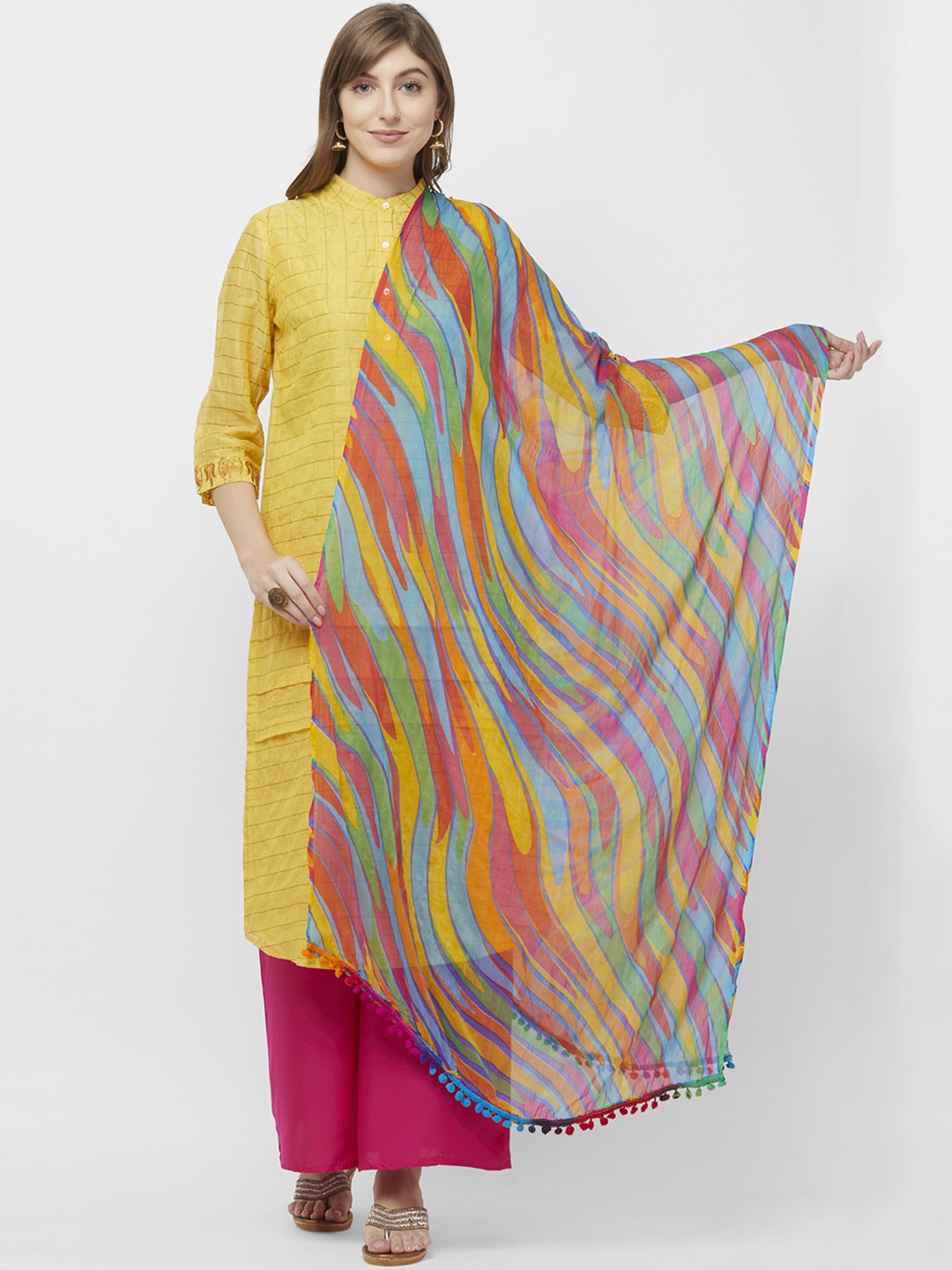 

Dupatta Bazaar Women Multicoloured Printed Dupatta, Multi
