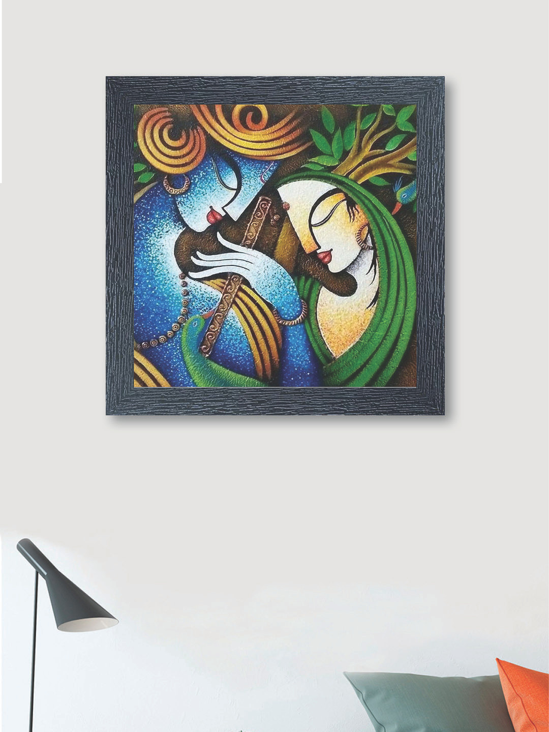 

nest Art Multicoloured RADHA-KRISHAN Synthetic Wood Wall Art, Multi