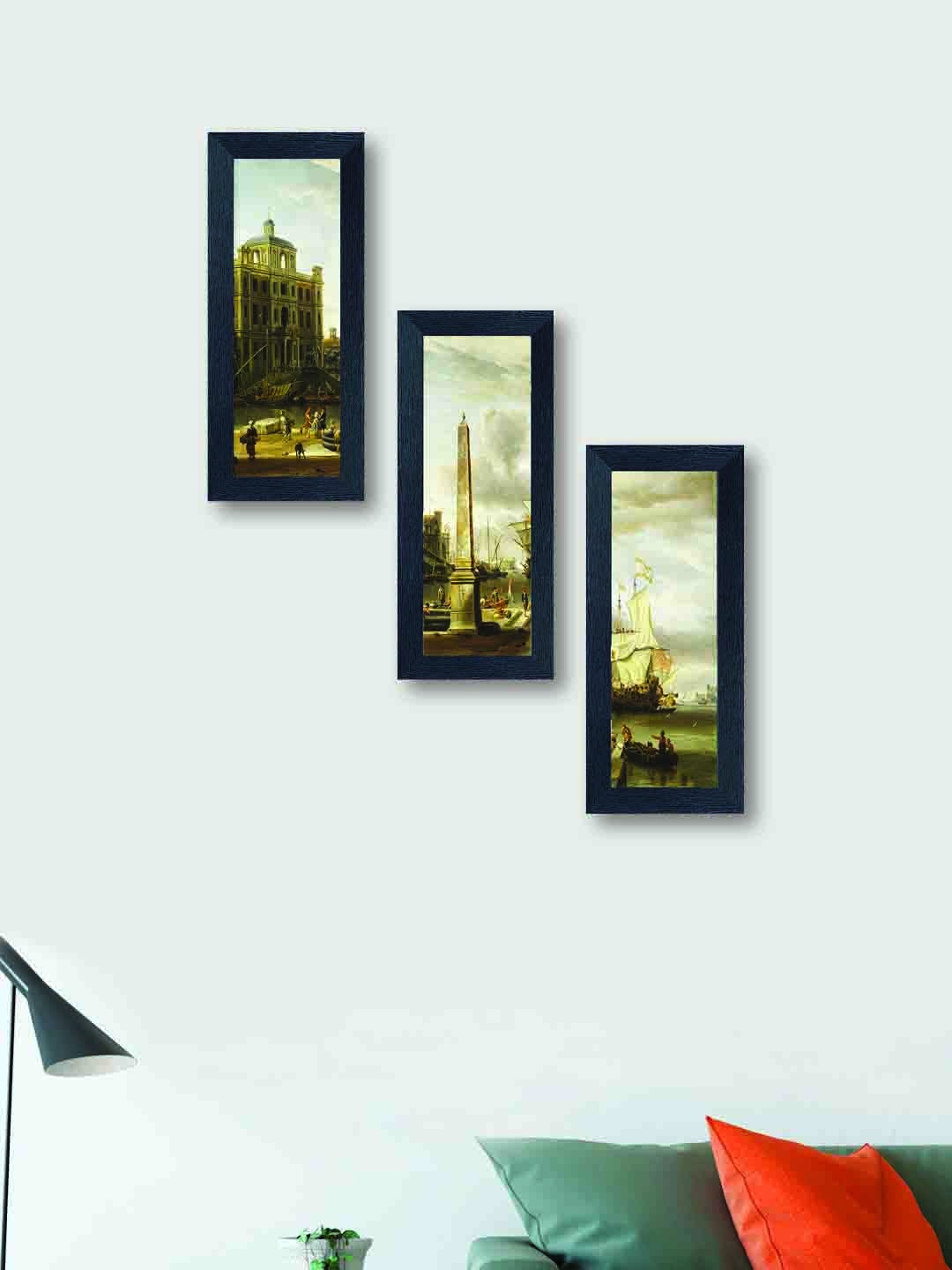 

nest Art Multicoloured Set of 3 Synthetic Wood Wall Art, Multi