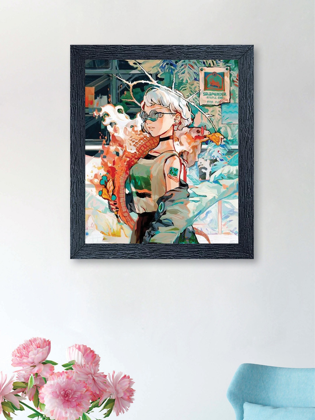 

nest Art Multicoloured Synthetic Wood Abstract Wall Art, Multi