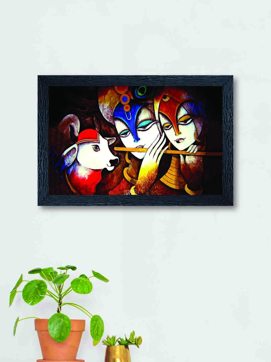 

nest Art Multicoloured RADHA-KRISHNA Wall Art, Multi