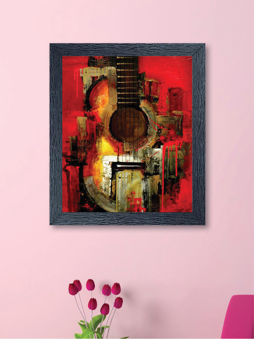 

nest Art Multicoloured Synthetic Wood Hand-Painted Wall Art, Multi