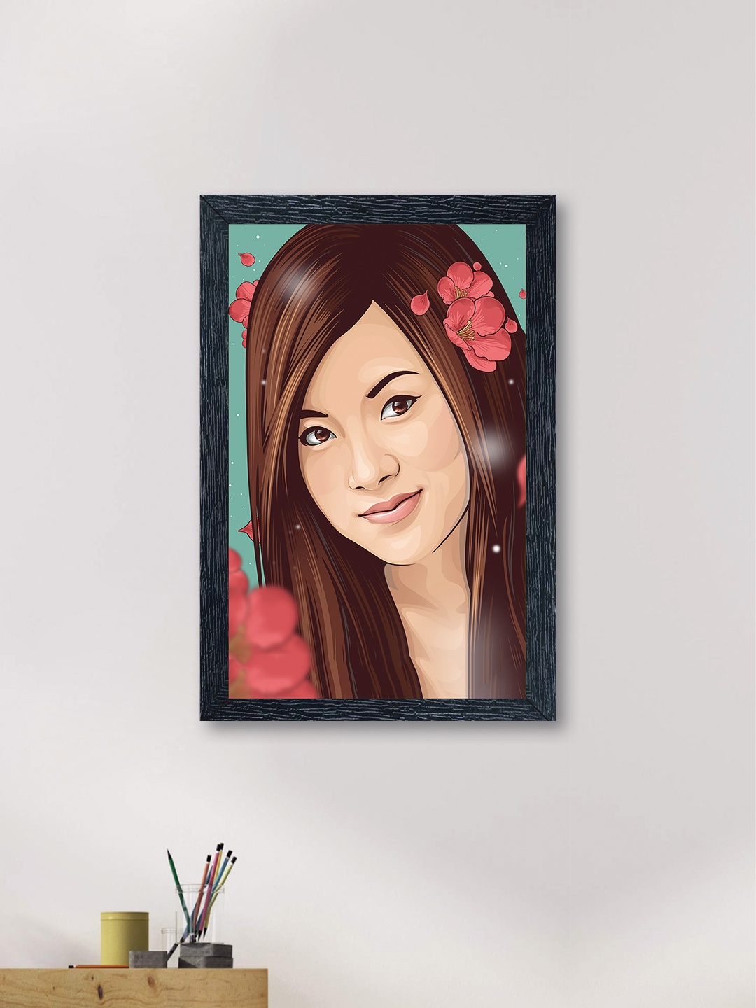 

nest Art Multicoloured Synthetic Wood Hand-Painted Wall Art, Multi
