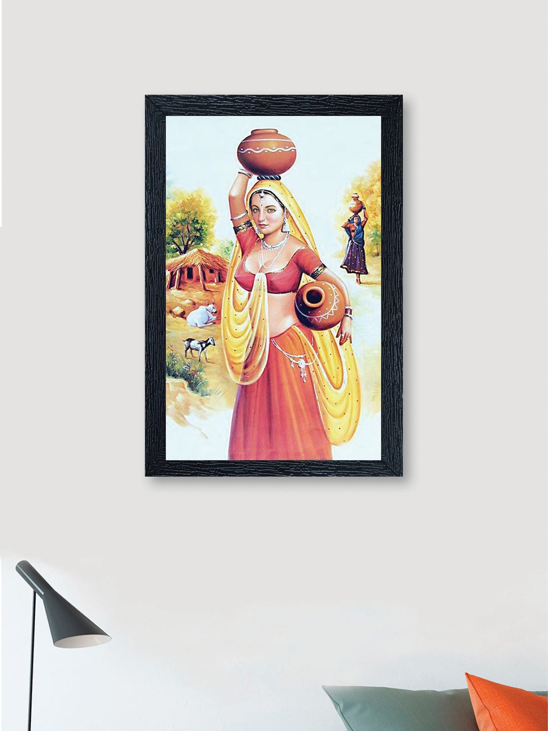

nest Art Multicoloured Synthetic Wood Hand-Painted Wall Art, Multi