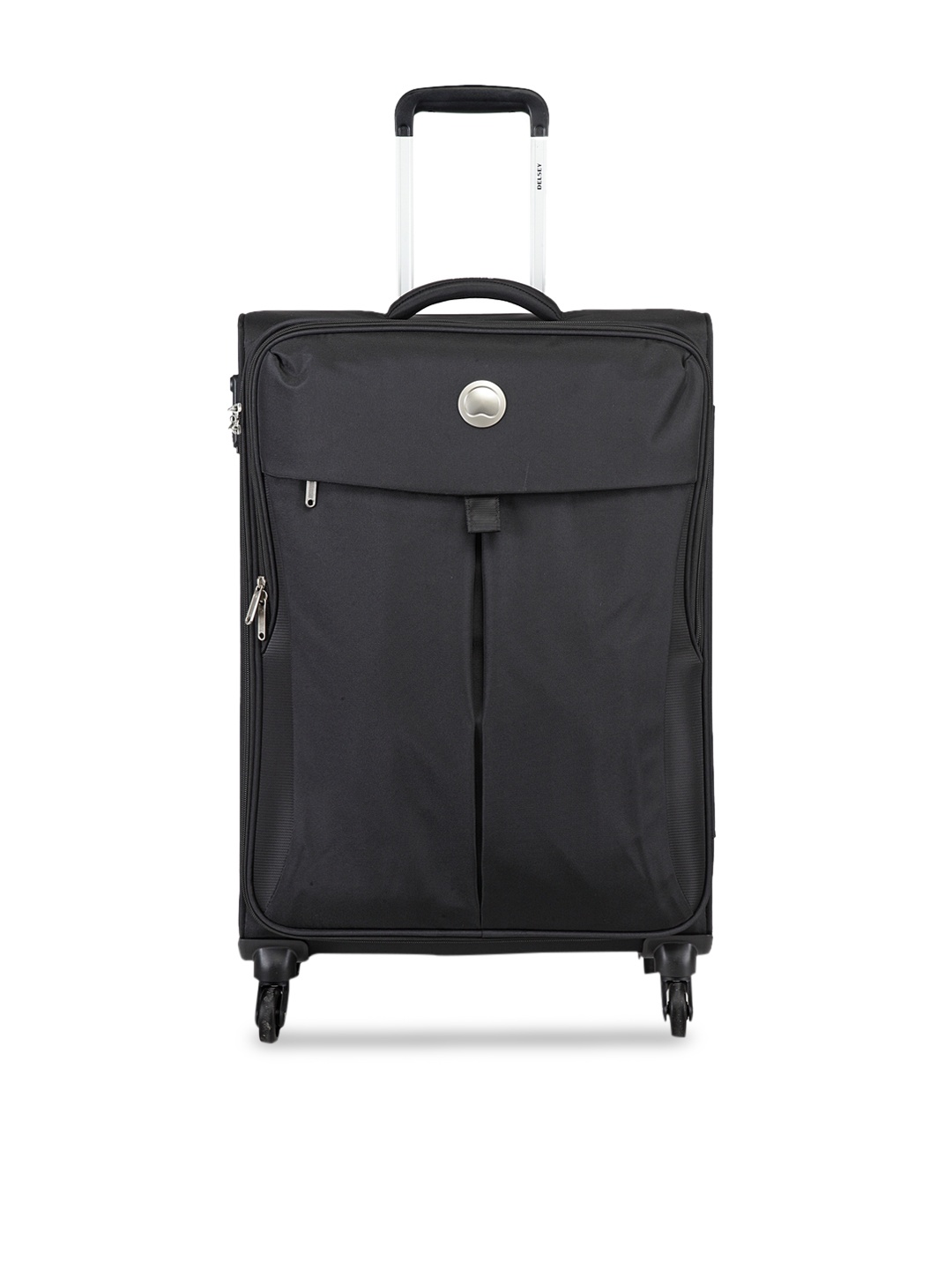 

DELSEY Black Solid Bissau Soft-Sided Medium Trolley Suitcase