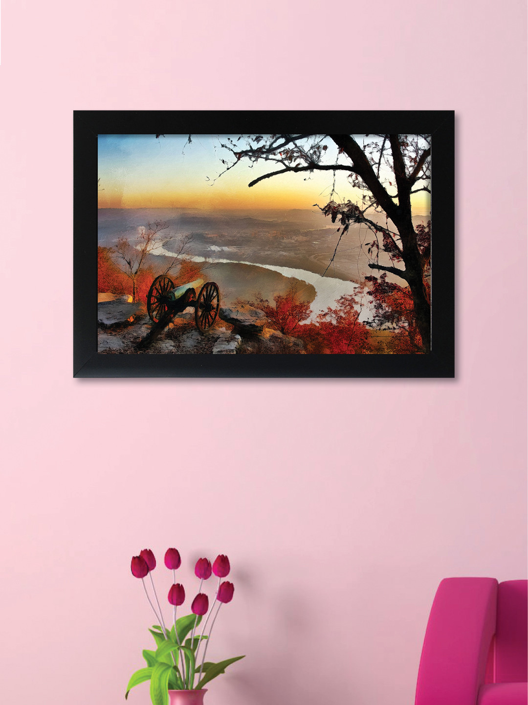 

nest Art Multicoloured Synthetic Wood Hand-Painted Wall Art, Multi