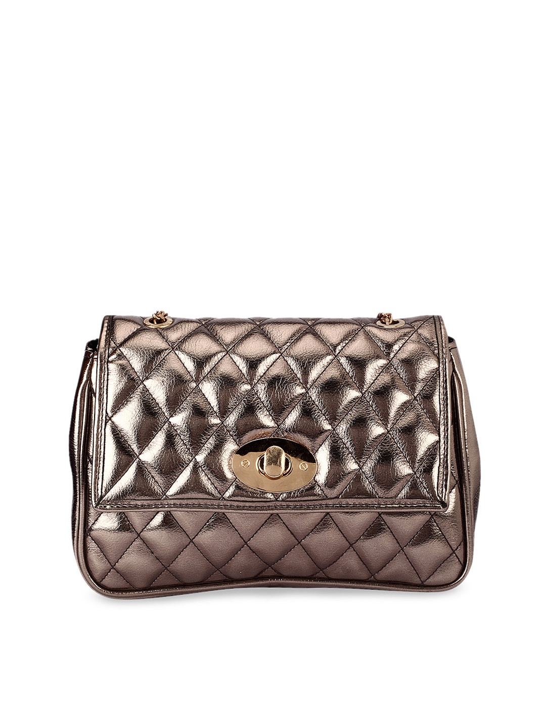 

Berrypeckers Gunmetal-Toned Solid Sling Bag, Metallic