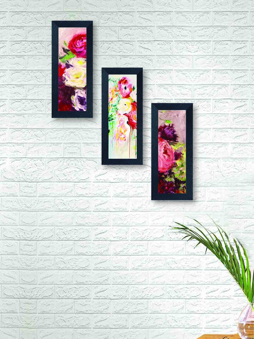 

nest Art Multicoloured Set of 3 Synthetic Wood Wall Art, Multi