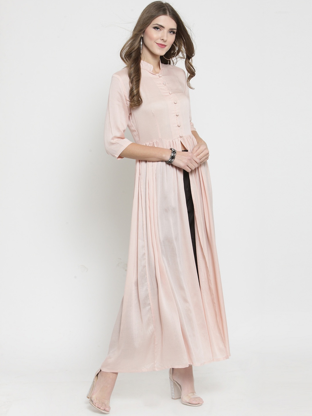 

Sera Women Pink Solid Anarkali Kurta