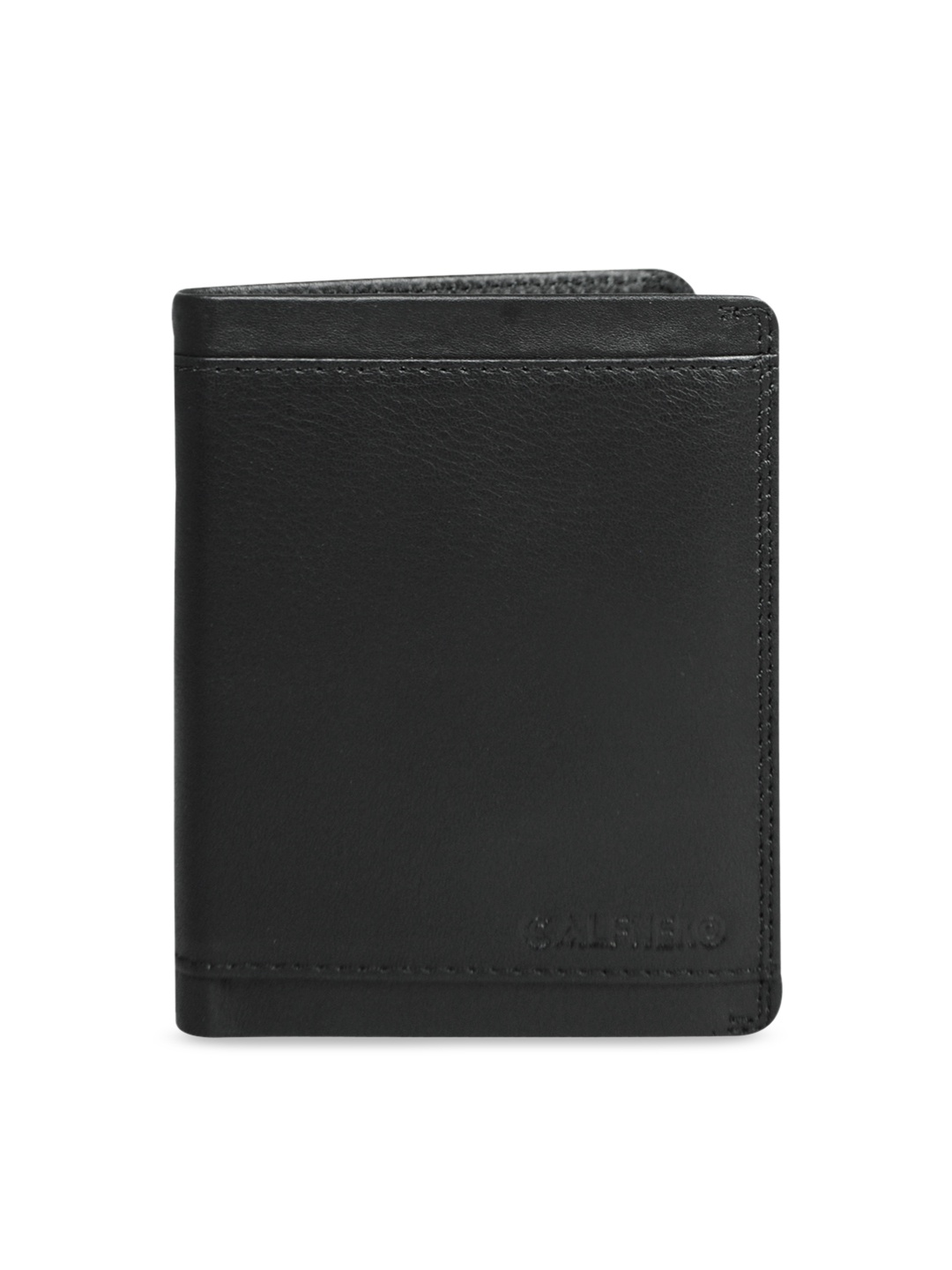 

CALFNERO Men Black Solid Two Fold Wallet