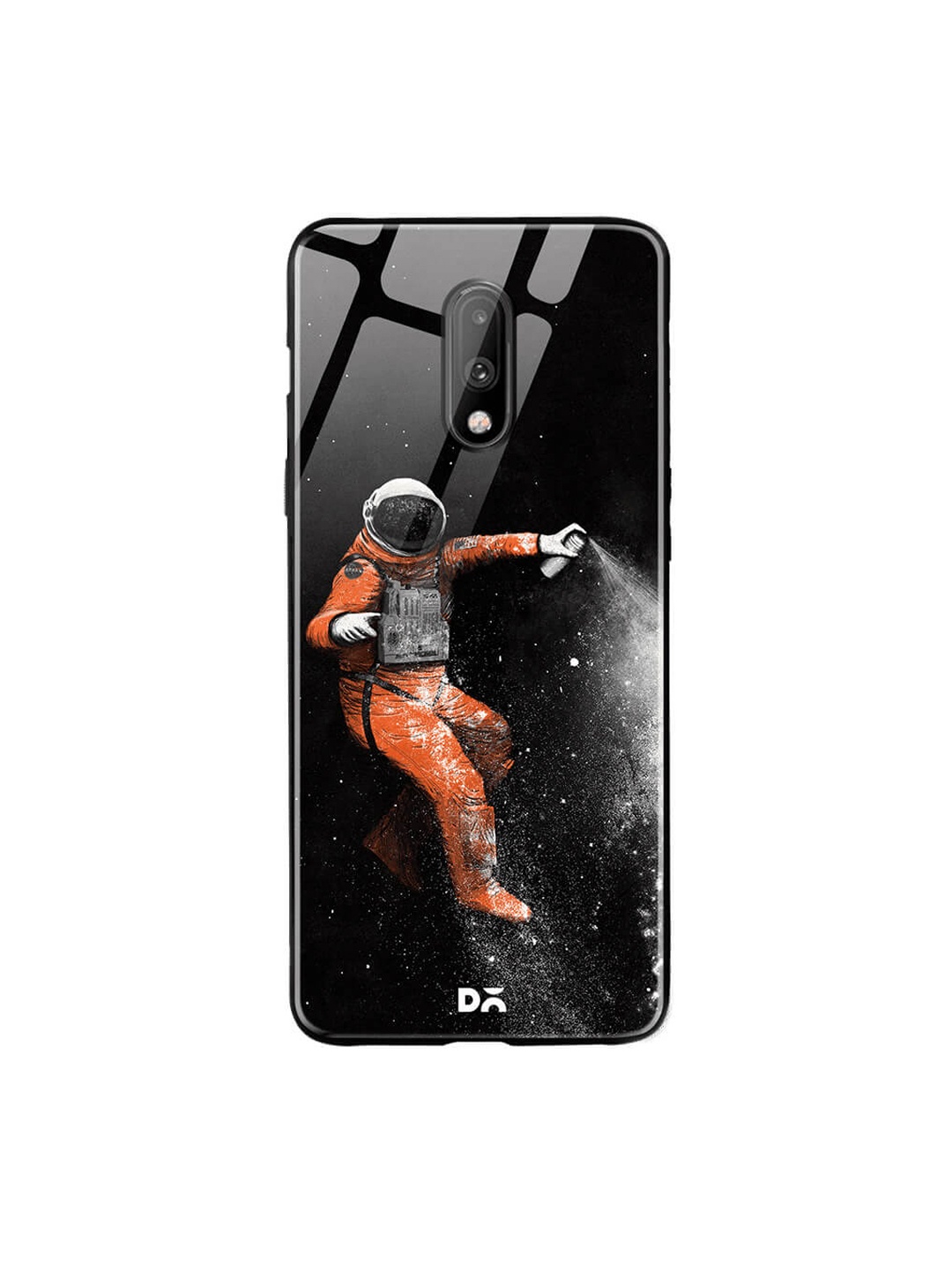 

DailyObjects Black OnePlus 7 Glass Case Cover