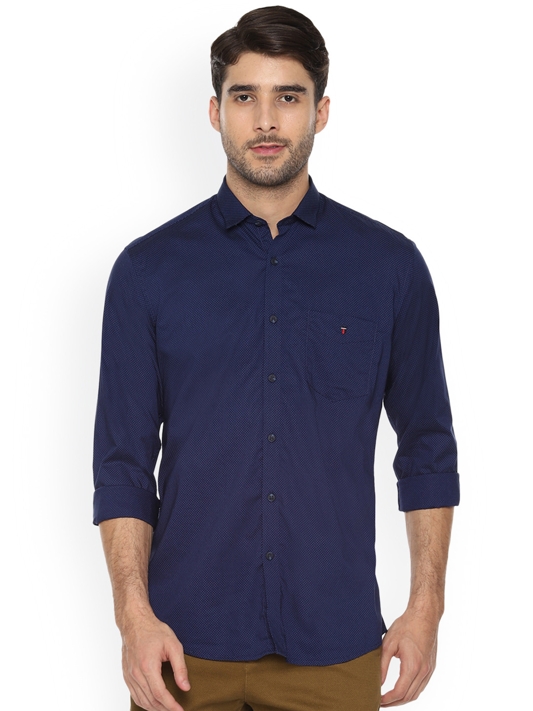 

Louis Philippe Sport Men Blue Tight Slim Fit Printed Casual Shirt