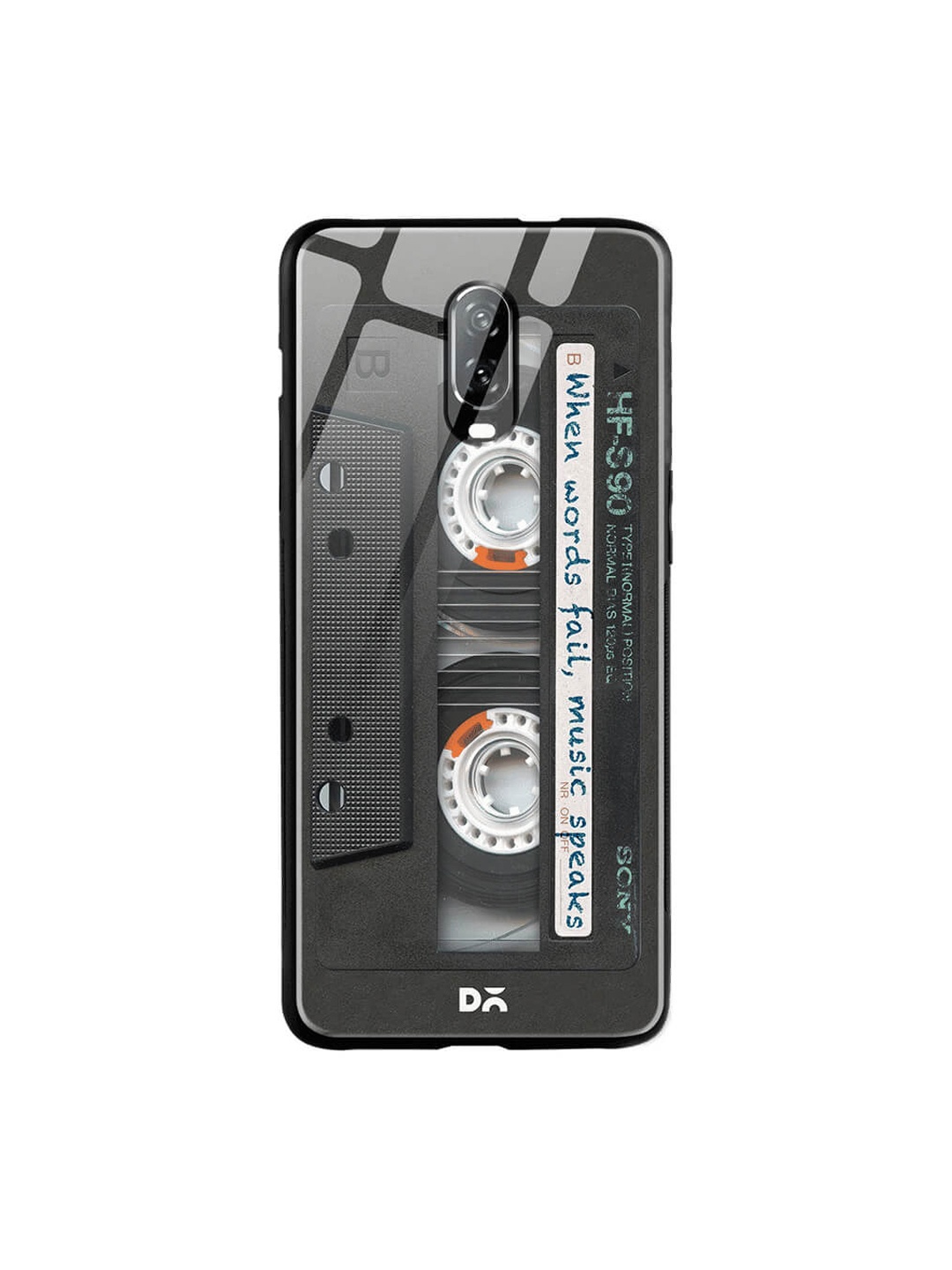 

DailyObjects Black OnePlus 6T Glass Case Cover