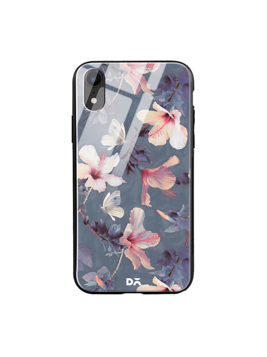

DailyObjects Grey & Pink iPhone XR Glass Case Cover