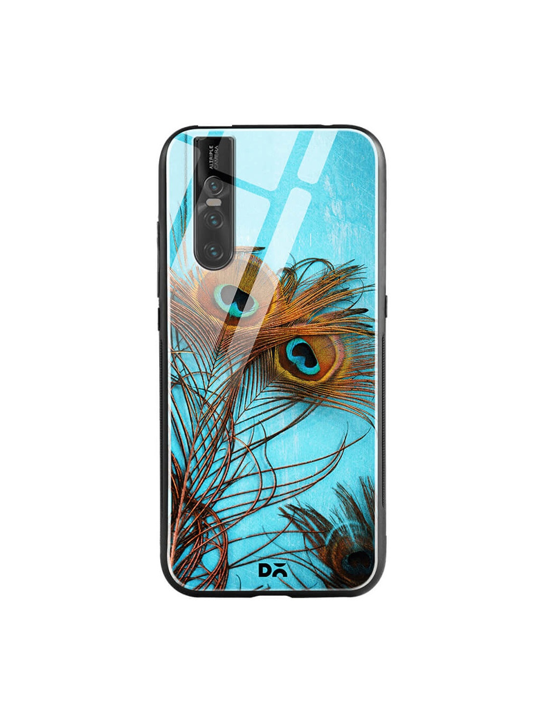 

DailyObjects Blue & Brown Vivo V15 Pro Glass Case Cover