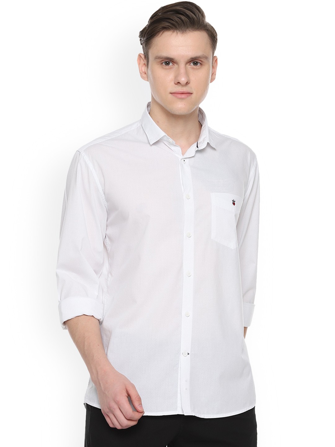 

Louis Philippe Sport Men White Tight Slim Fit Solid Casual Shirt