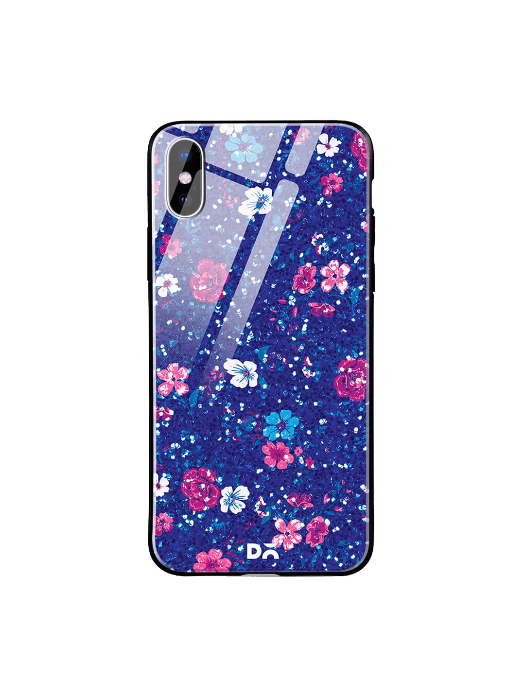 

DailyObjects Blue & Pink iPhone X Printed Glass Case Cover