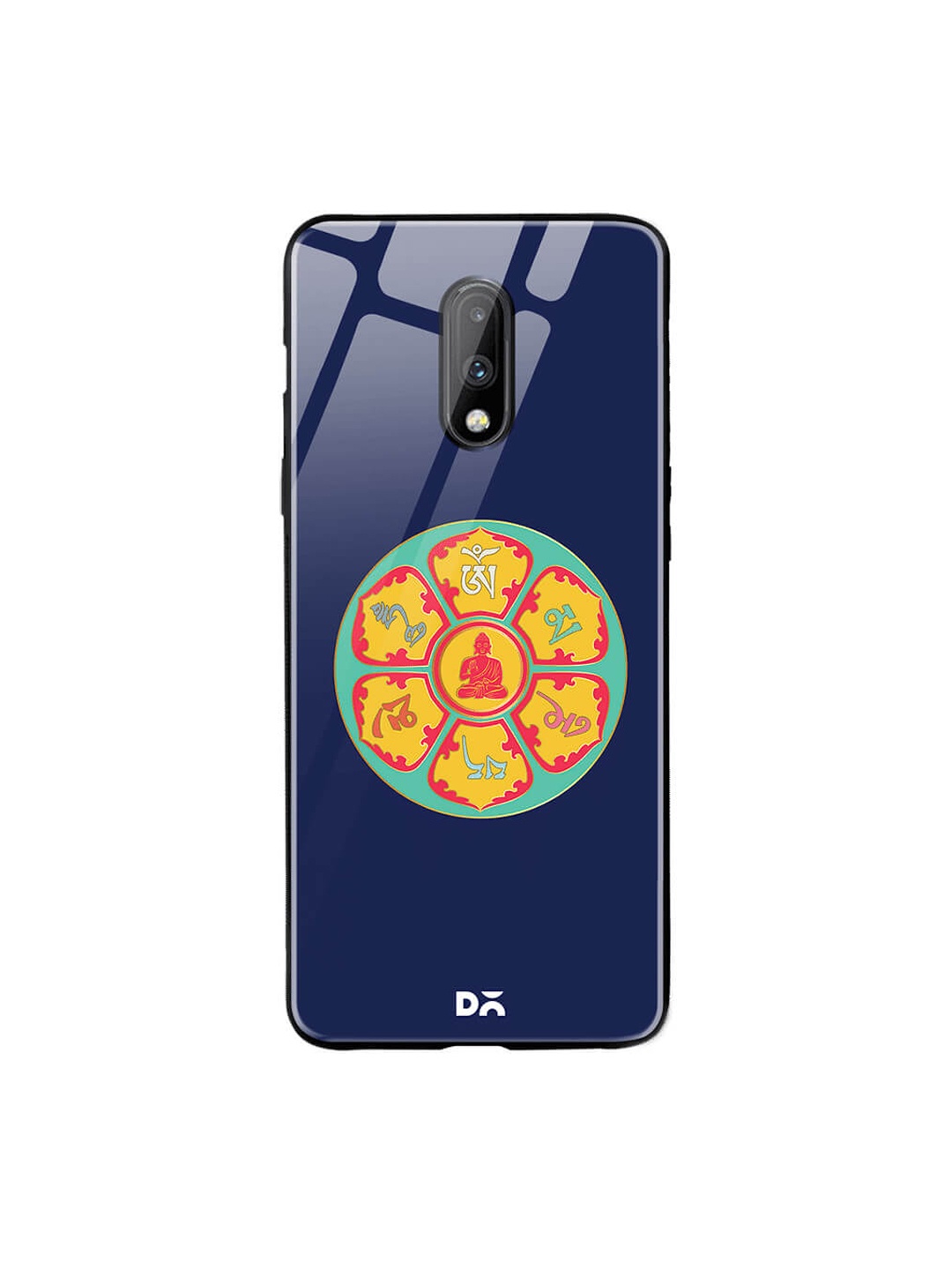 

DailyObjects Navy Blue OnePlus 7 Glass Case Cover
