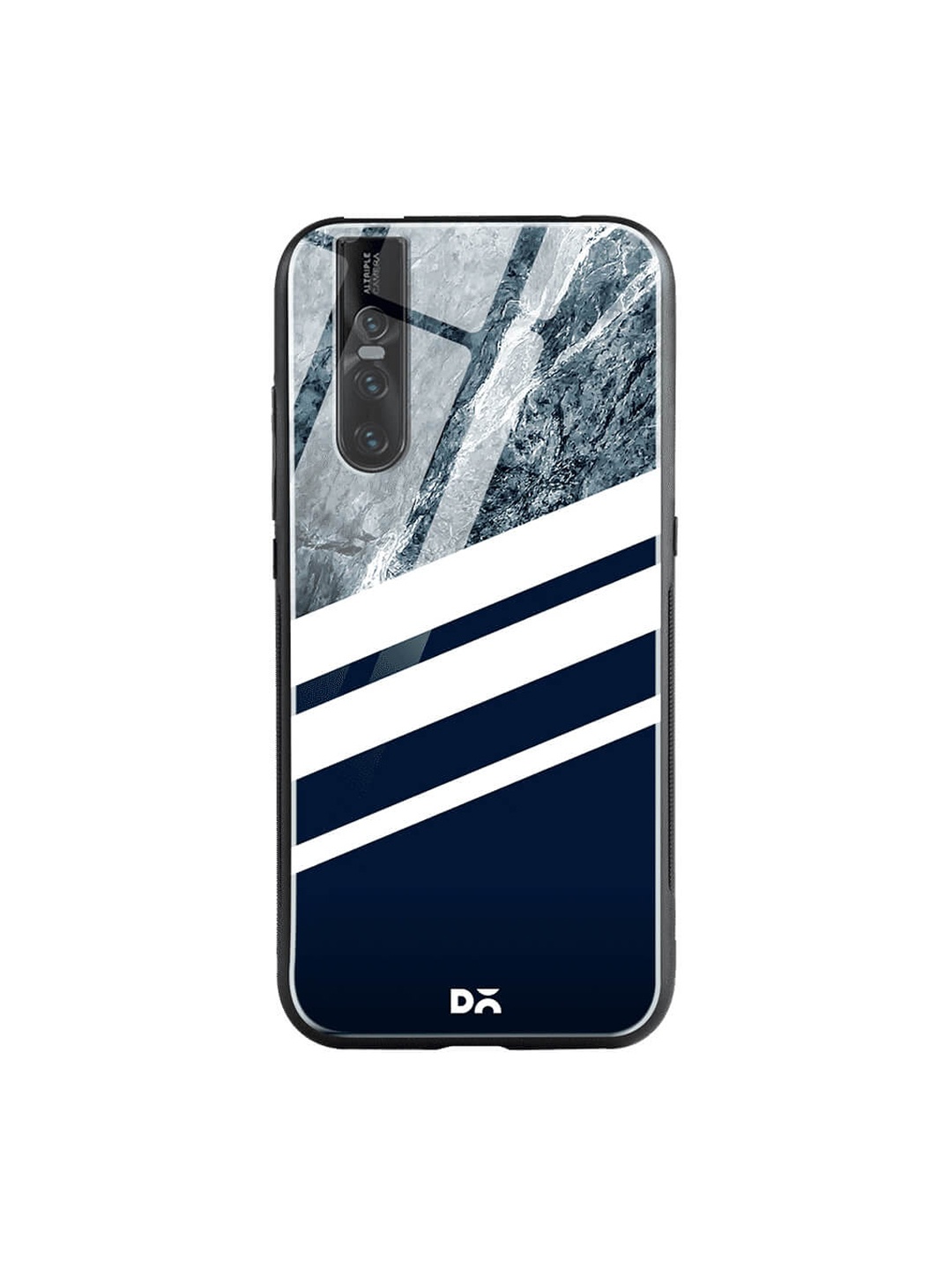 

DailyObjects Blue & White Printed Vivo V15 Pro Glass Case Cover