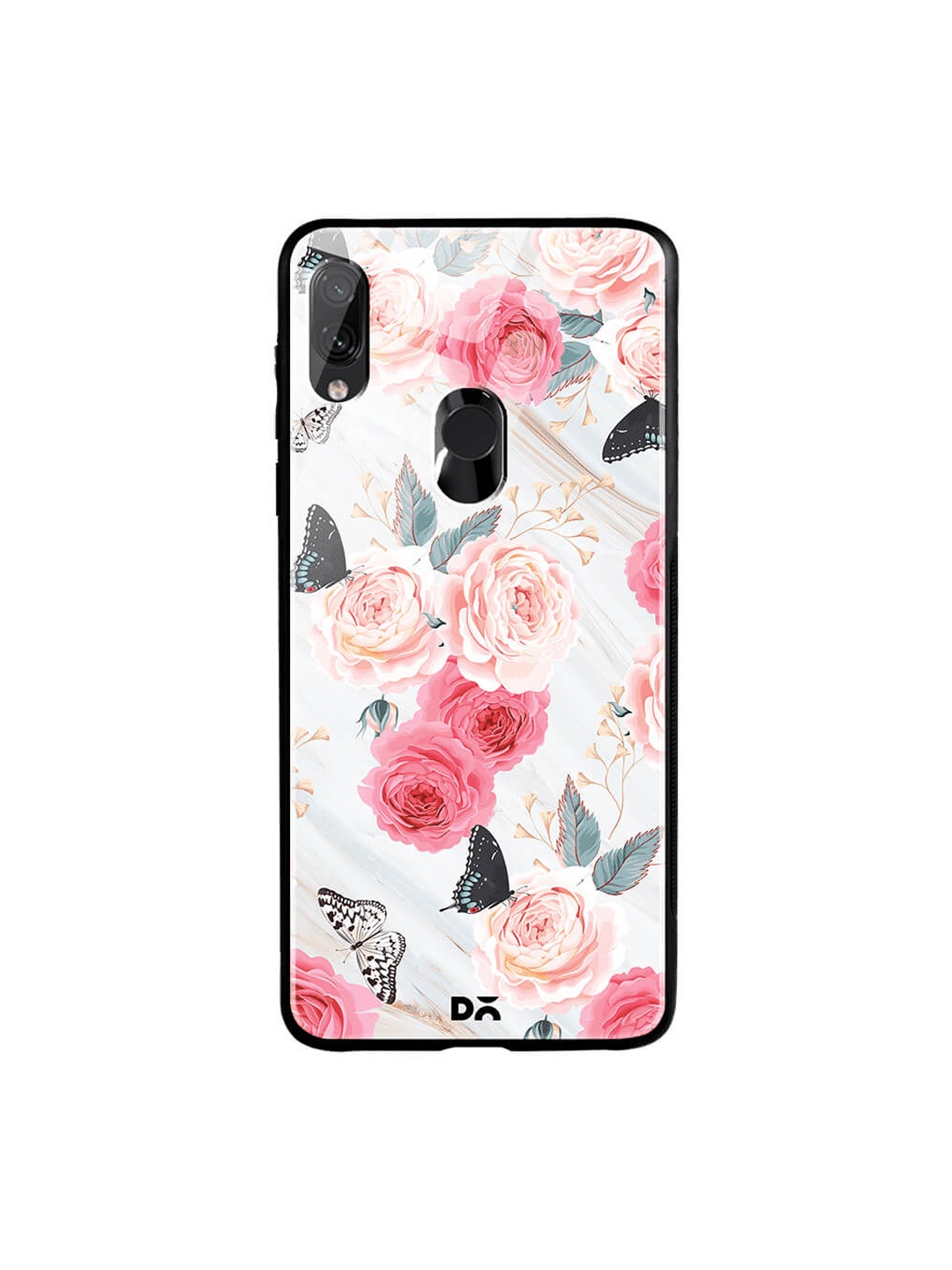 DailyObjects Grey & Pink Xiaomi Redmi Note 7 Glass Case Cover