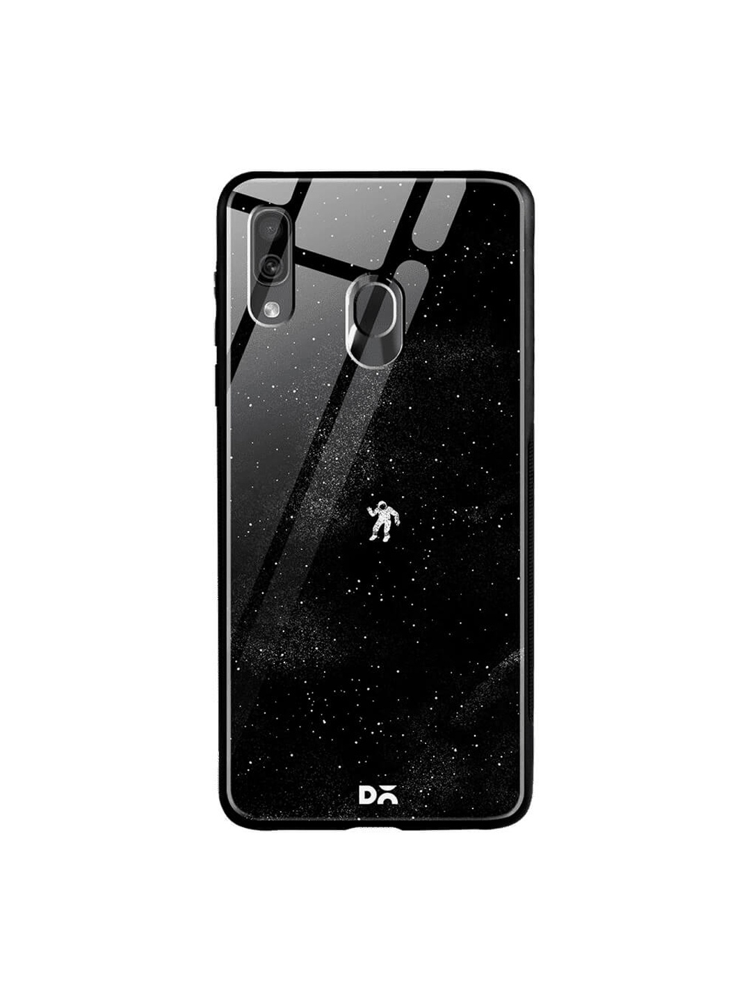 

DailyObjects Black Printed Samsung Galaxy A30 Glass Case Cover