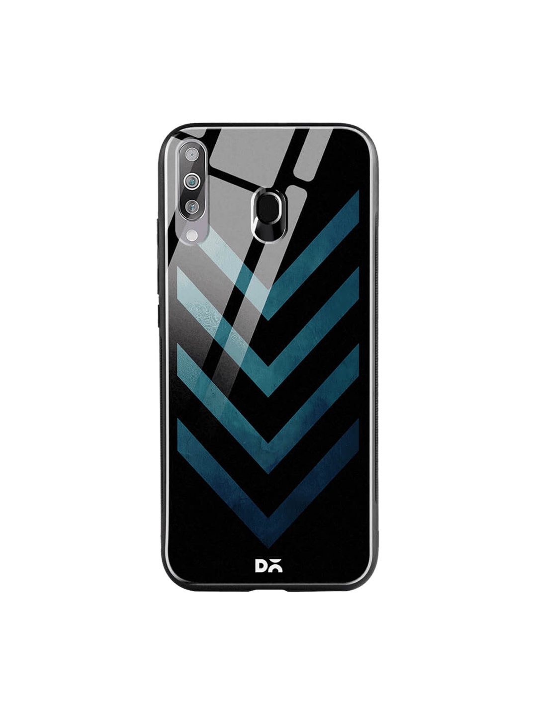 

DailyObjects Black & Blue Samsung Galaxy M30 Glass Case Cover