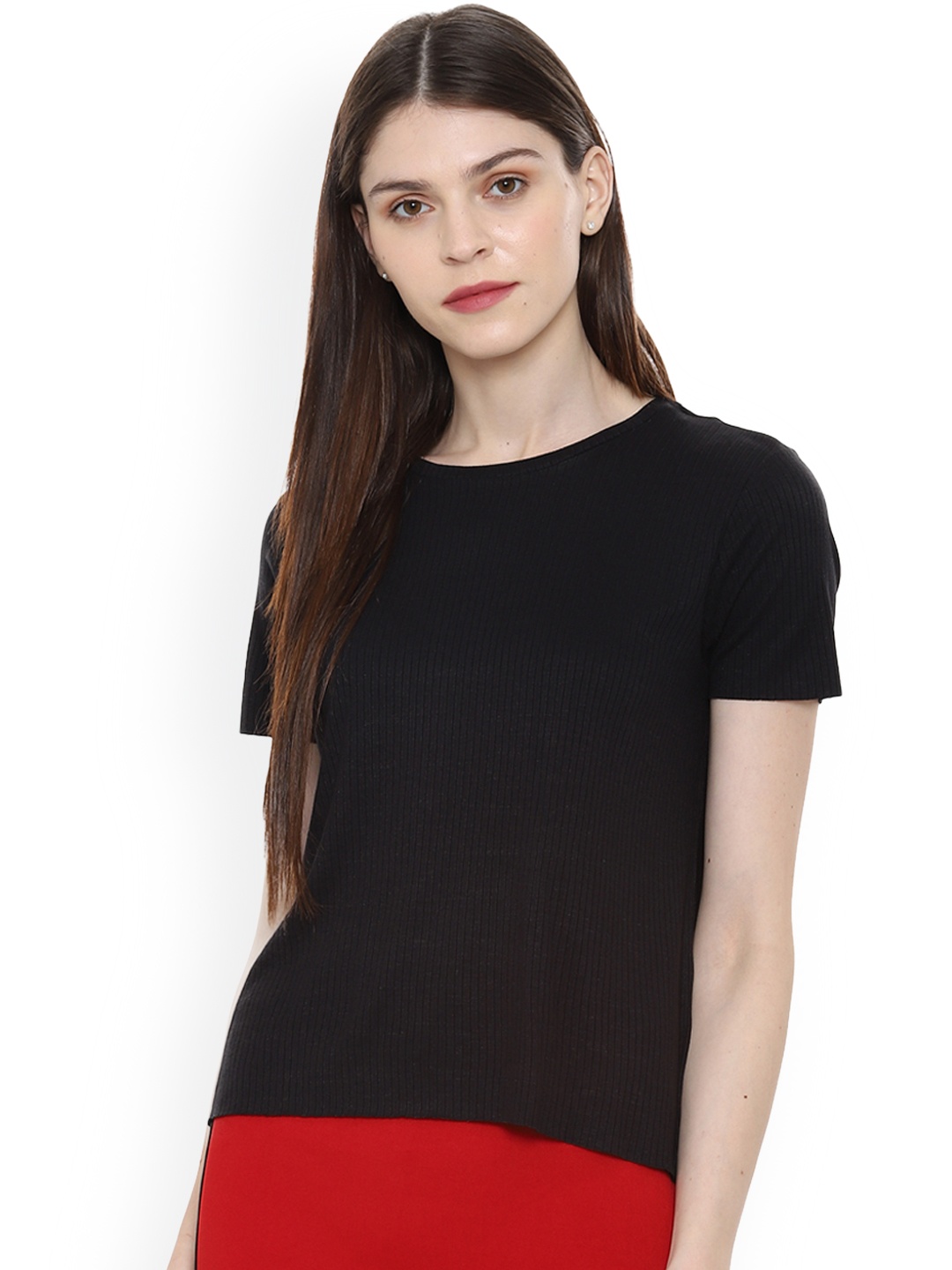 

People Women Black Solid Top