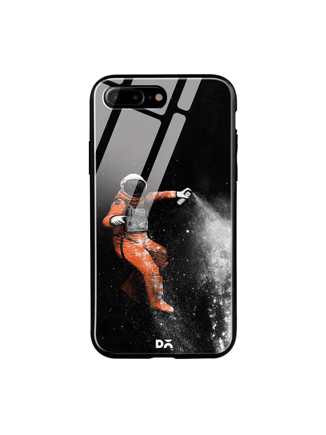 

DailyObjects Black iPhone 7 Plus Glass Case Cover