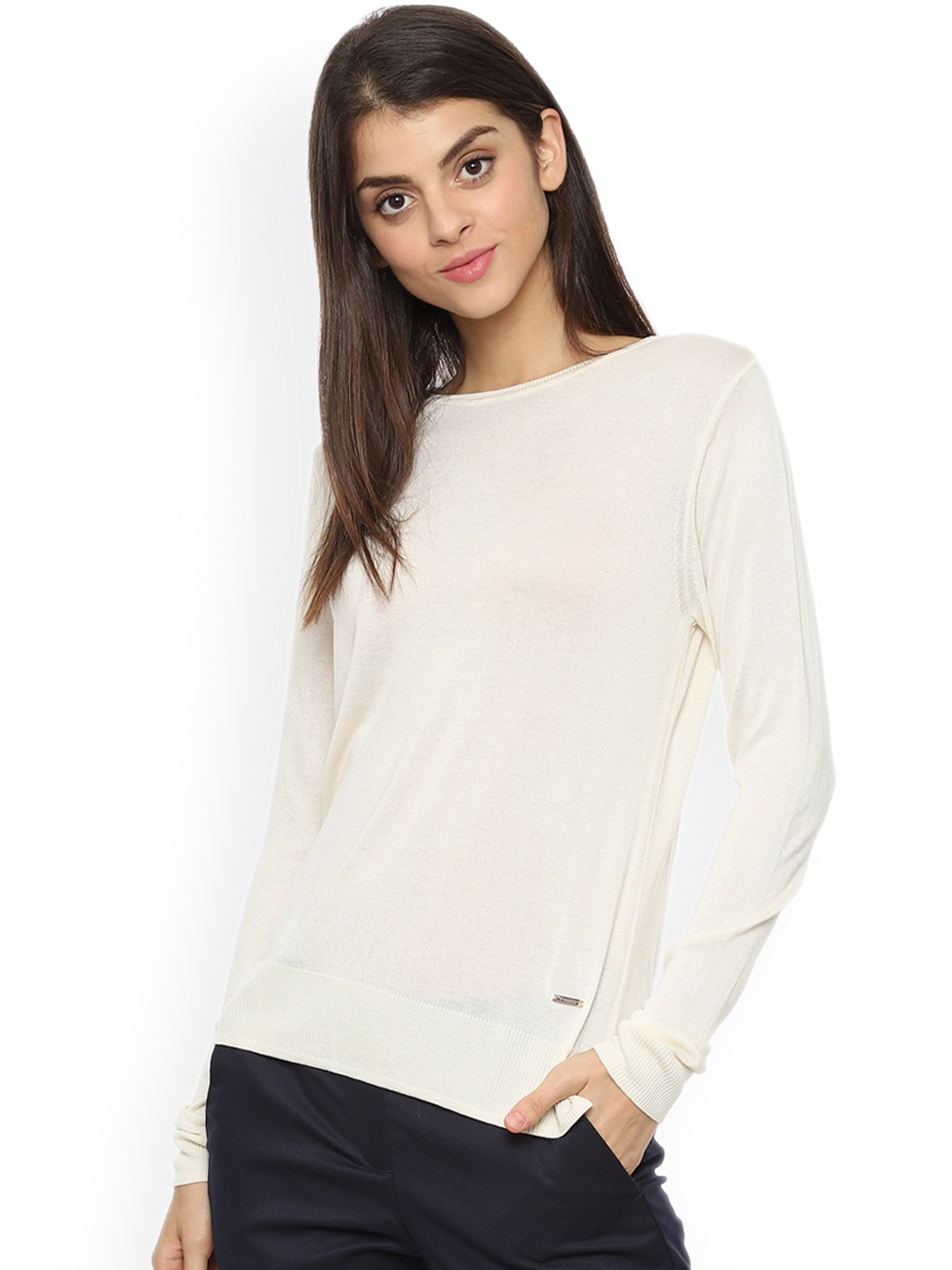 

Van Heusen Woman White Solid Top