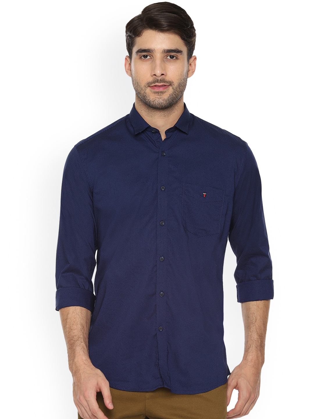

Louis Philippe Sport Men Blue Tight Slim Fit Solid Casual Shirt