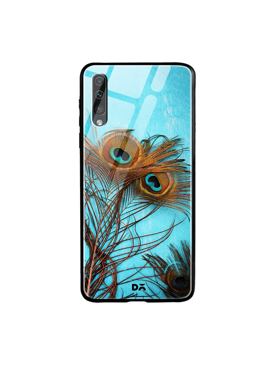 

DailyObjects Blue & Brown Samsung Galaxy A50 Printed Glass Case Cover