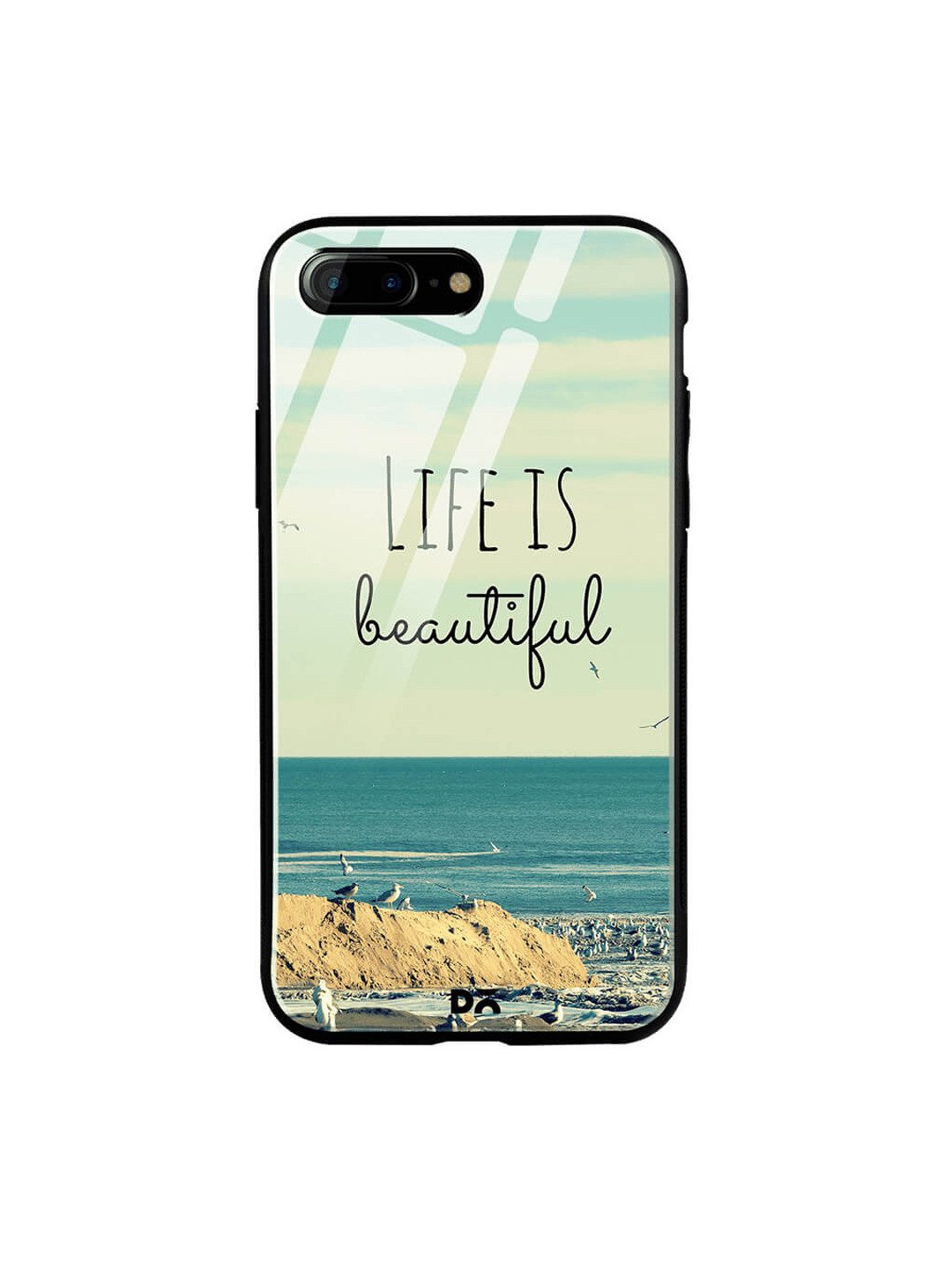 

DailyObjects Multicoloured Printed iPhone 7 Plus Glass Case Cover, Multi