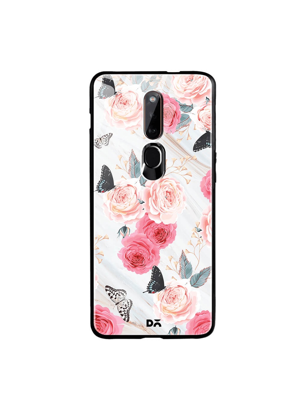 

DailyObjects Grey & Pink Oppo F11 Pro Glass Case Cover